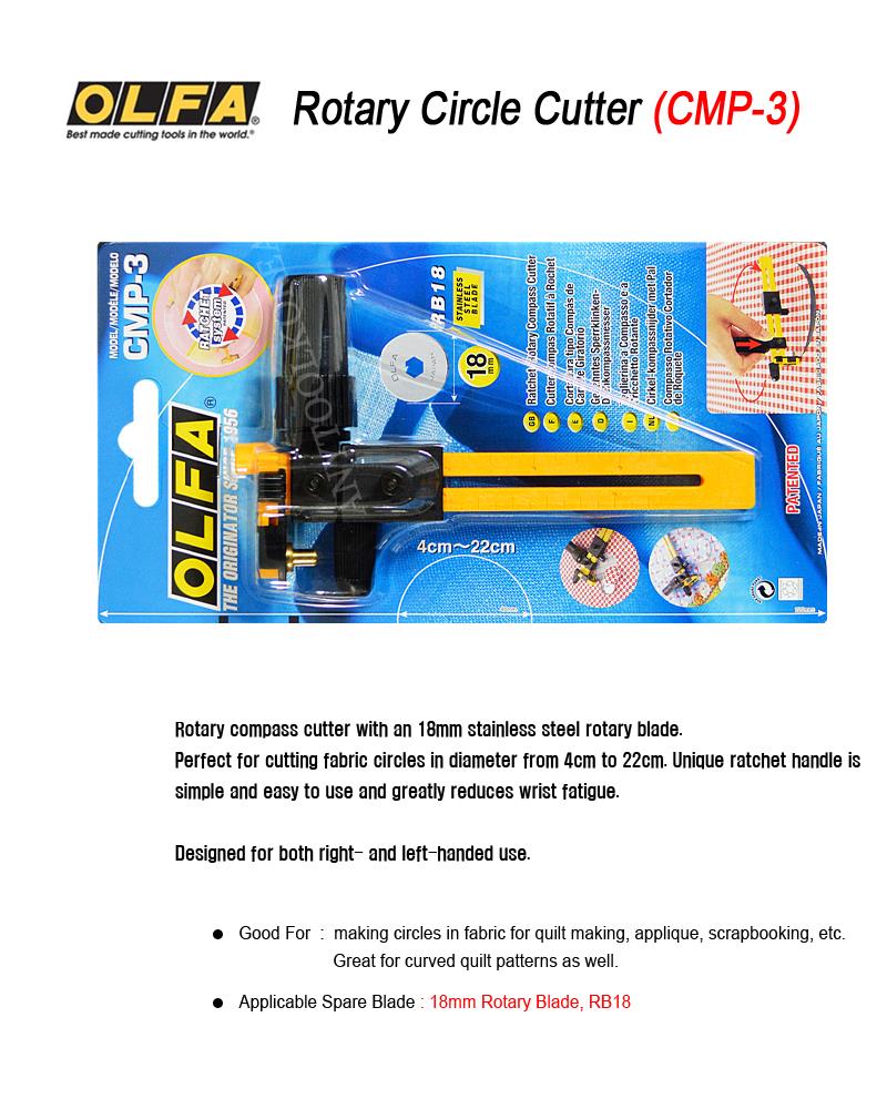 OLFA Rotary Circle Cutter CMP3 for cutting fabric circles(from 4cm to