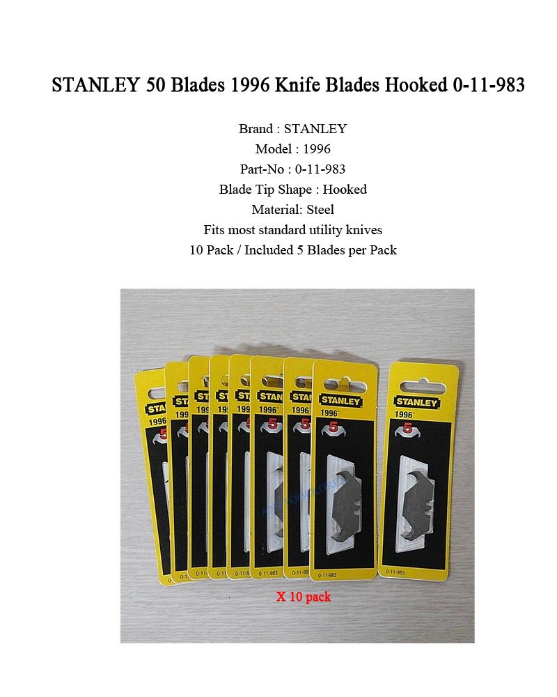 STANLEY 50 Blades 1996 Knife Blades Hooked 011983 eBay