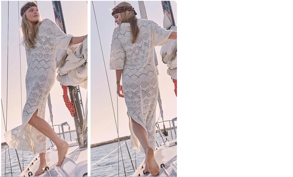 crochet maxi dress free people Free People Fairytale Crochet Dress Size L