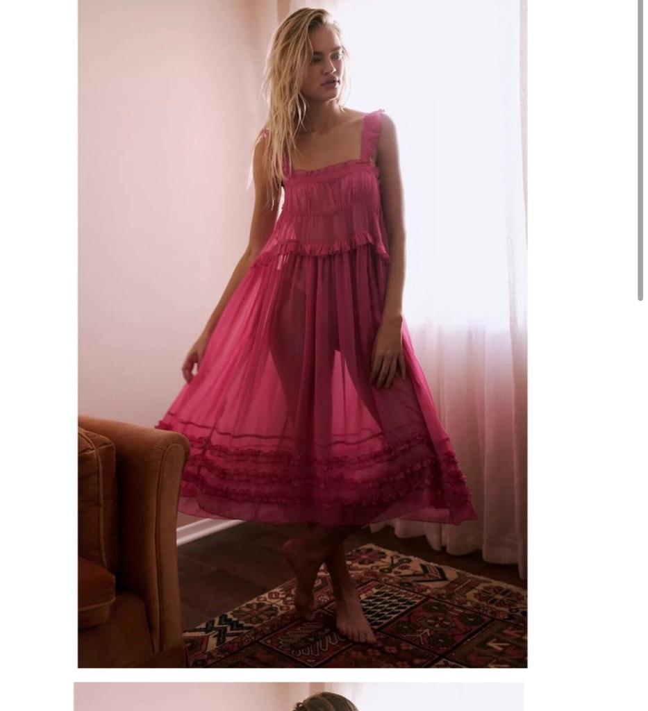 free people moon phase midi dress Free People Moon Phase Midi Dress in Morning Haze