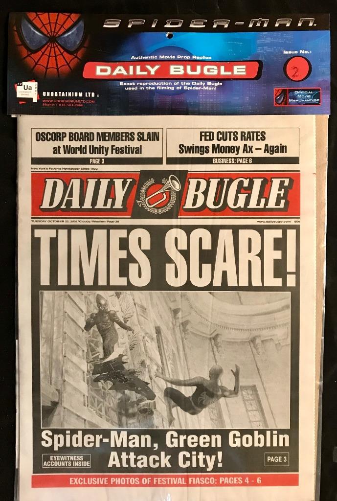 Marvel Spider-Man Movie Licensed Exact Prop Replica DAILY BUGLES select issue #s - Picture 11 of 12