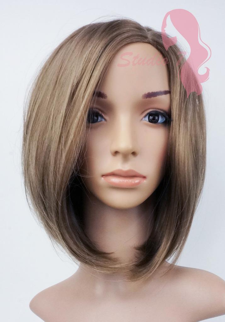 W127 Dark Blonde Mid Length Bob Ladies Wig Natural Look Studio7 Uk