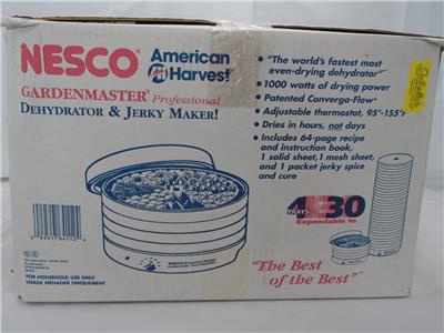 NESCO American Harvest 4 Trays GARDENMASTER MAID Jerky FOOD DEHYDRATOR