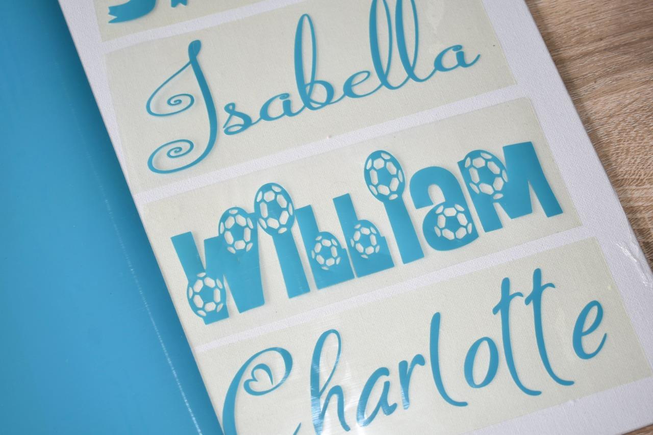 DIY Custom Personalised Iron On Name Vinyl Decal Text HTV Heat Transfer 100fonts - Picture 8 of 20