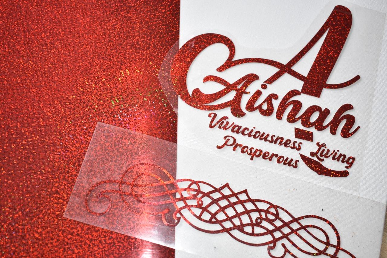 DIY Custom Personalised Iron On Name Vinyl Decal Text HTV Heat Transfer 100fonts - Picture 19 of 20
