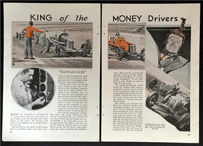 Chet Gardner "King of the Money Drivers" 1936 pictorial 