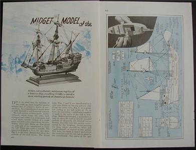 MAYFLOWER Pilgrims Ship Scale Model 1937 vintage How-To build PLANS – RIAT