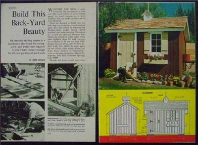 7x10 Playhouse / Garden Tool Shed How-To Design PLANS eBay