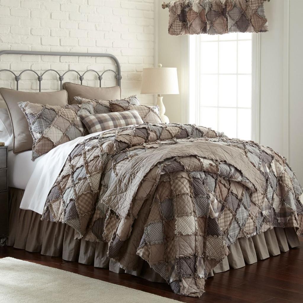 Donna Sharp Smoky Mountain Rag Quilt Farmhouse Country King 3