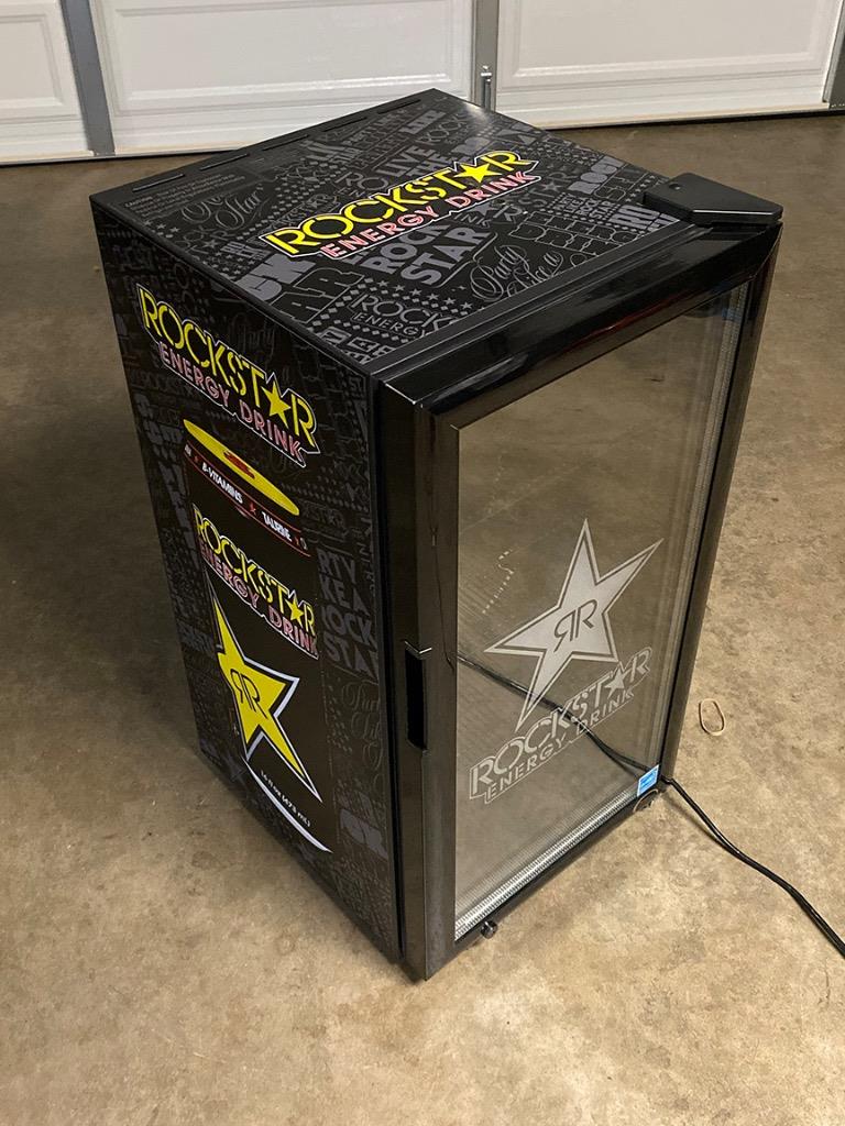 BRAND NEW IDW ROCKSTAR ENERGY DRINK FRIDGE COOLER REFRIGERATOR RED BULL