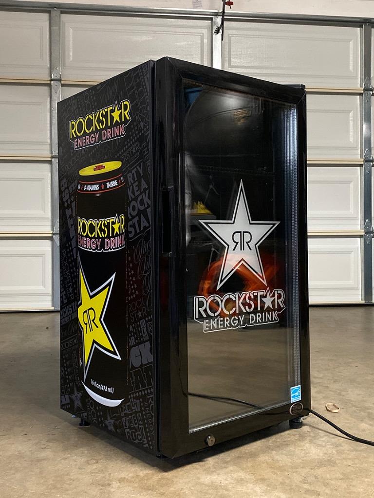 BRAND NEW IDW ROCKSTAR ENERGY DRINK FRIDGE COOLER REFRIGERATOR RED BULL