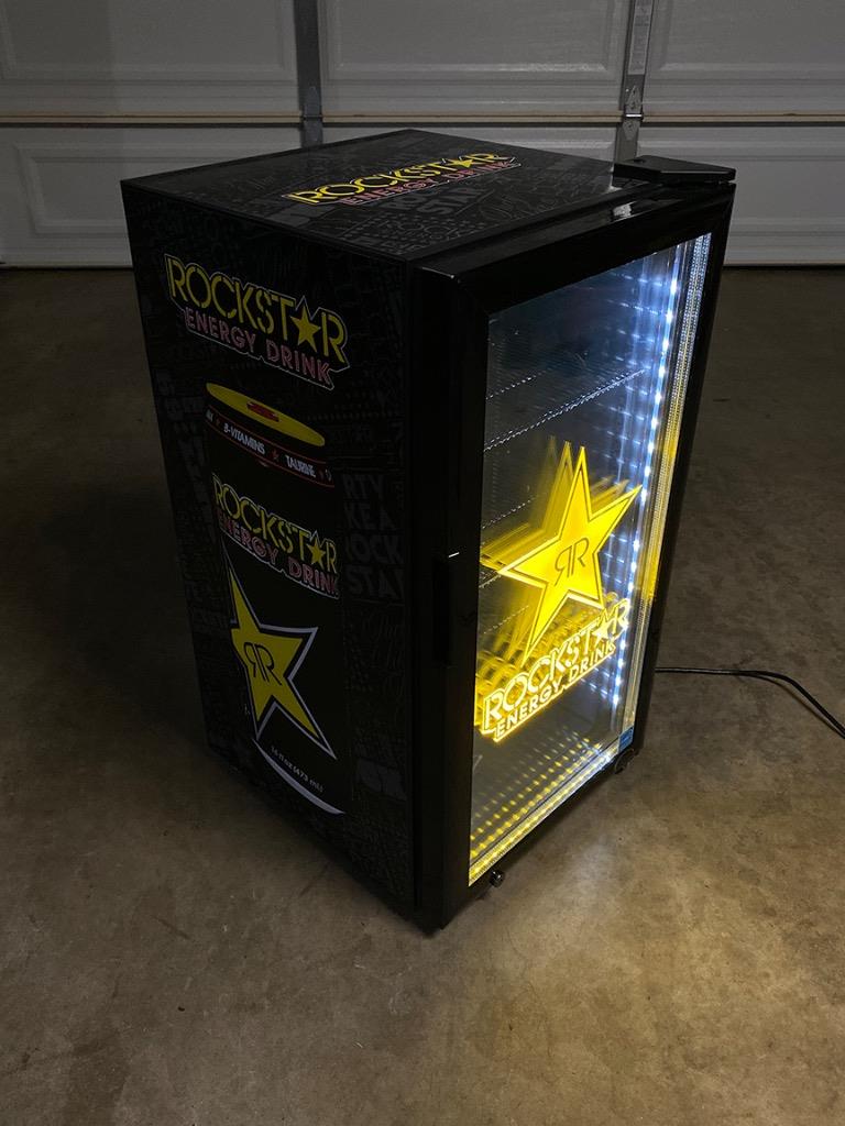 BRAND NEW IDW ROCKSTAR ENERGY DRINK FRIDGE COOLER REFRIGERATOR RED BULL