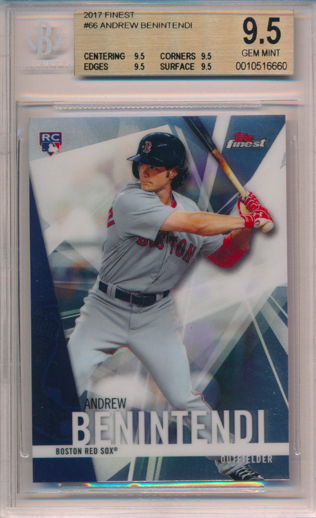 2017 Topps Finest #66 Andrew Benintendi Boston Red Sox RC Rookie Baseball Card