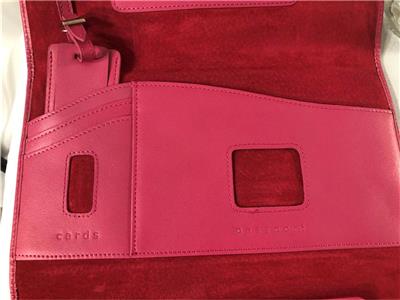 BILLY BAG LONDON Hot Pink Smooth Leather Large Travel Wallet/ Organizer | eBay