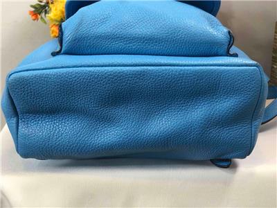 COACH Azure Blue Leather Mini Turnlock Rucksack Backpack