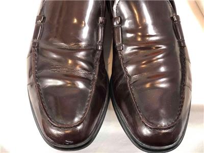 Prada dark brown classic slip on Leather Loafers size 11.5 PRADA Dark Brown Smooth Leather Slip On Men main image 2