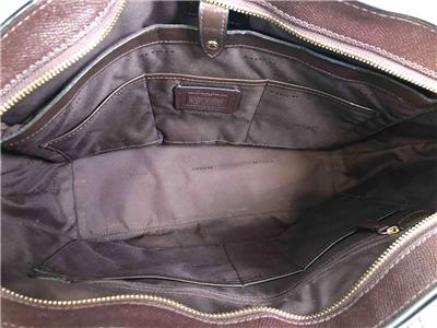 COACH Brown Leather Turnlock Large Tote Bag #29086 | eBay
