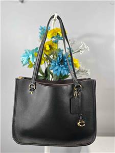 COACH Tyler Black Pebbled Leather Carryall Shoulder Bag