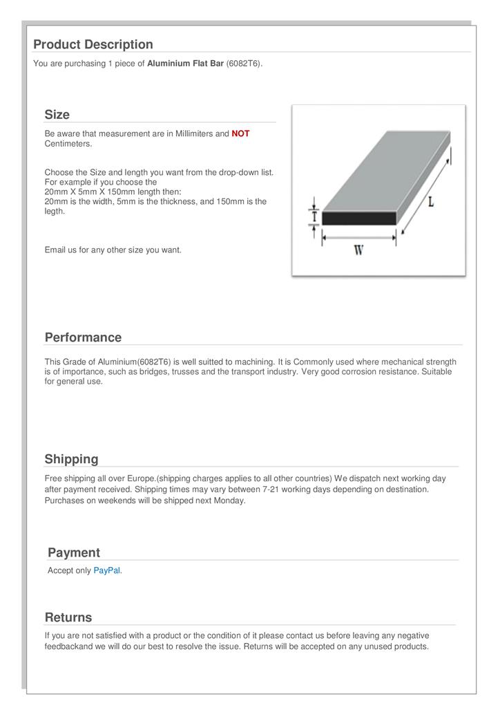 ALUMINIUM FLAT BAR 20,25,30,40mm (in many Lengths and thickness) eBay