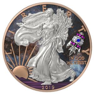 USA 2019 1$ Liberty Silver Eagle Brighton Beach 1oz Silver Antique Coin
