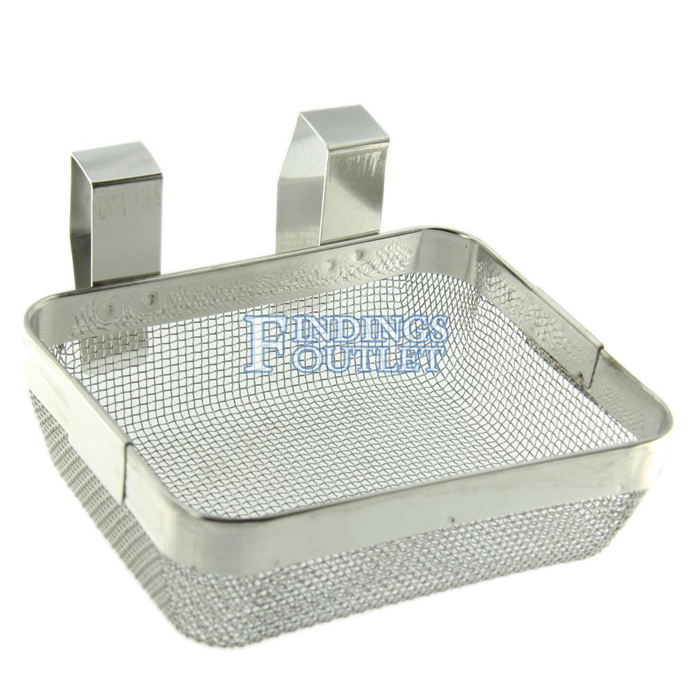 Ultrasonic Jewelry Cleaning Baskets 5" x 4" Stainless Steel Mesh for