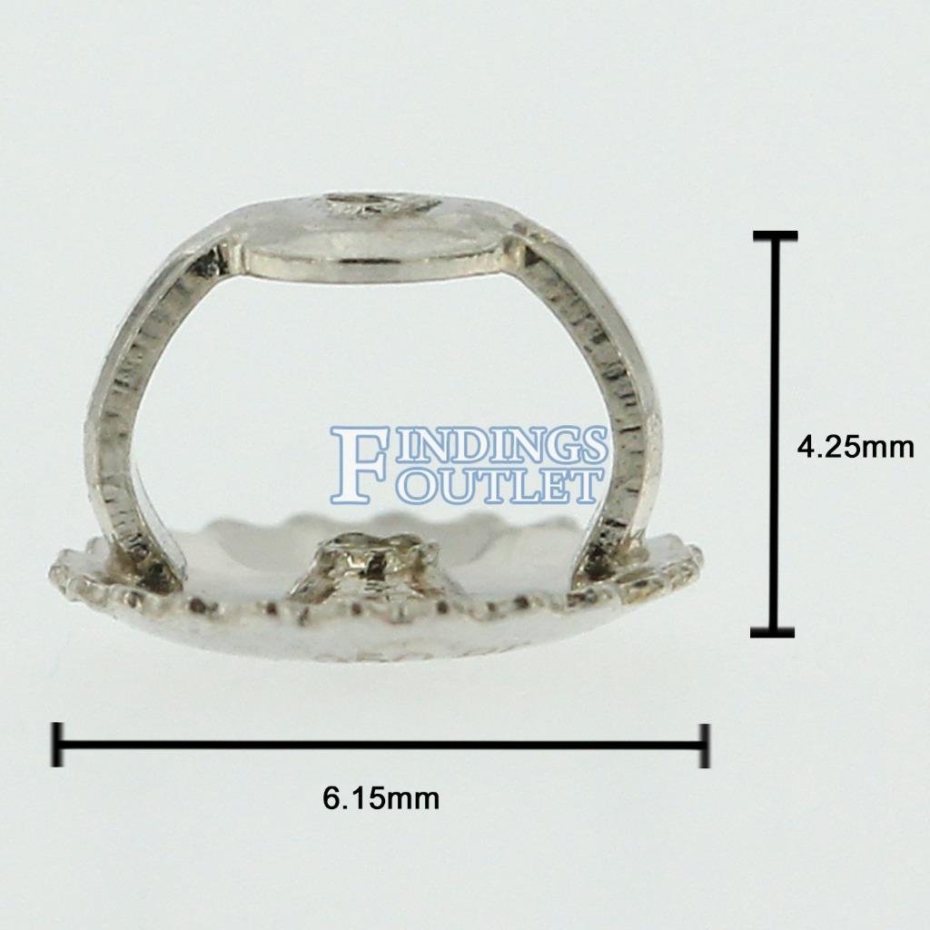 Solid 950 Platinum Replacement Single Screw Back Earnut Backing