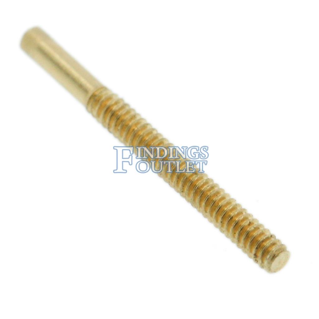14K Yellow Gold Solid Threaded Screw Earring Post 20 Gauge Standard 0.375" Long eBay