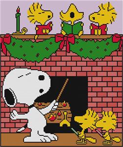 CROSS STITCH+ CRAFT PATTERN Snoopy Beagle Woodstock Christmas