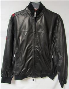 New York Giants Mens Size Large Full Zip Faux Leather Jacket A1