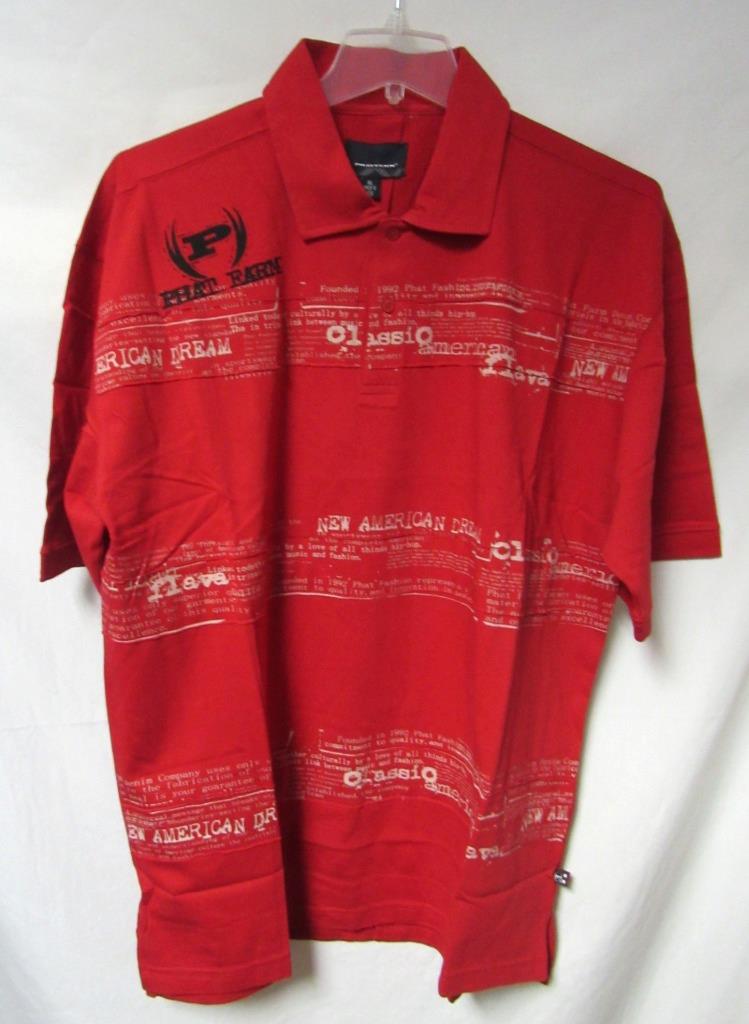 Phat Farm Men's Size XL or 2XL Polo Shirt, Gray Red or Black C1 6563 - Picture 12 of 12