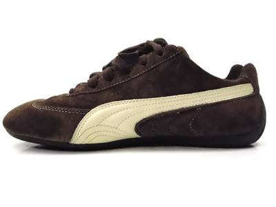 Puma Velocidad Cat Para Mujeres Cuero Gamuza Marron Zapatos Talla