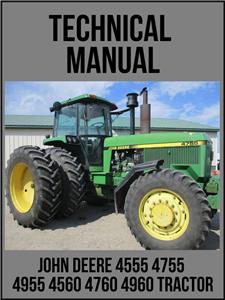 John Deere 4555 4755 4955 4560 4760 4960 Tractor Repair Technical