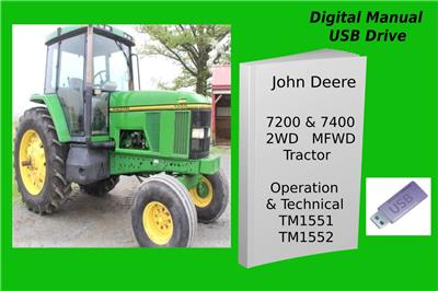 John Deere 7200 & 7400 2WD or MFWD Tractor Tests & Technical