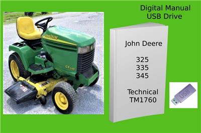 John Deere 325 335 345 Lawn & Garden Tractor Technical Manual See