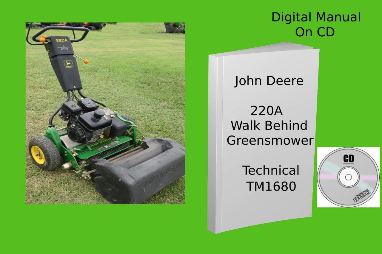 John Deere 220A Walk Behind Greensmower Technical Manual TM1680 eBay