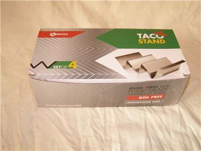 Dishwasher  Oven Save Easy Taco Holder Set of 4 Stainless Steel Taco Stand
