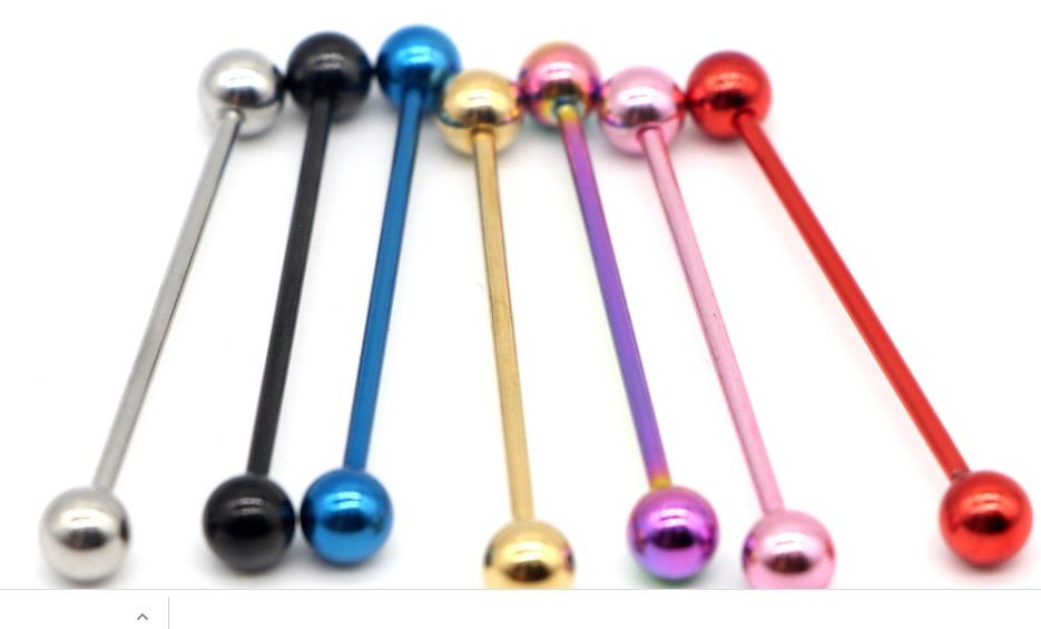TITANIUM IP INDUSTRIAL BARBELL 14G 1 1/2" STRAIGHT PIERCING EAR CARTILAGE BAR eBay