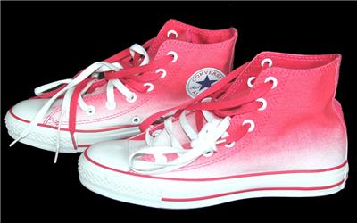 Converse Pink Fading Ombre High Top Shoes Wm's Sets Laces