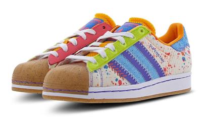希少 未使用 天然皮革 adidas Superstar l Toe W ADIDAS ORIGINALS Superstar Vintage croc-effect leather