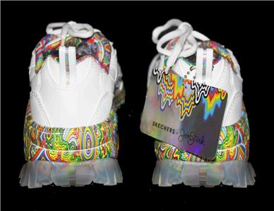 Skechers UNO Jen Stark Hi Ryze Psychedelic Deco Drip Clear