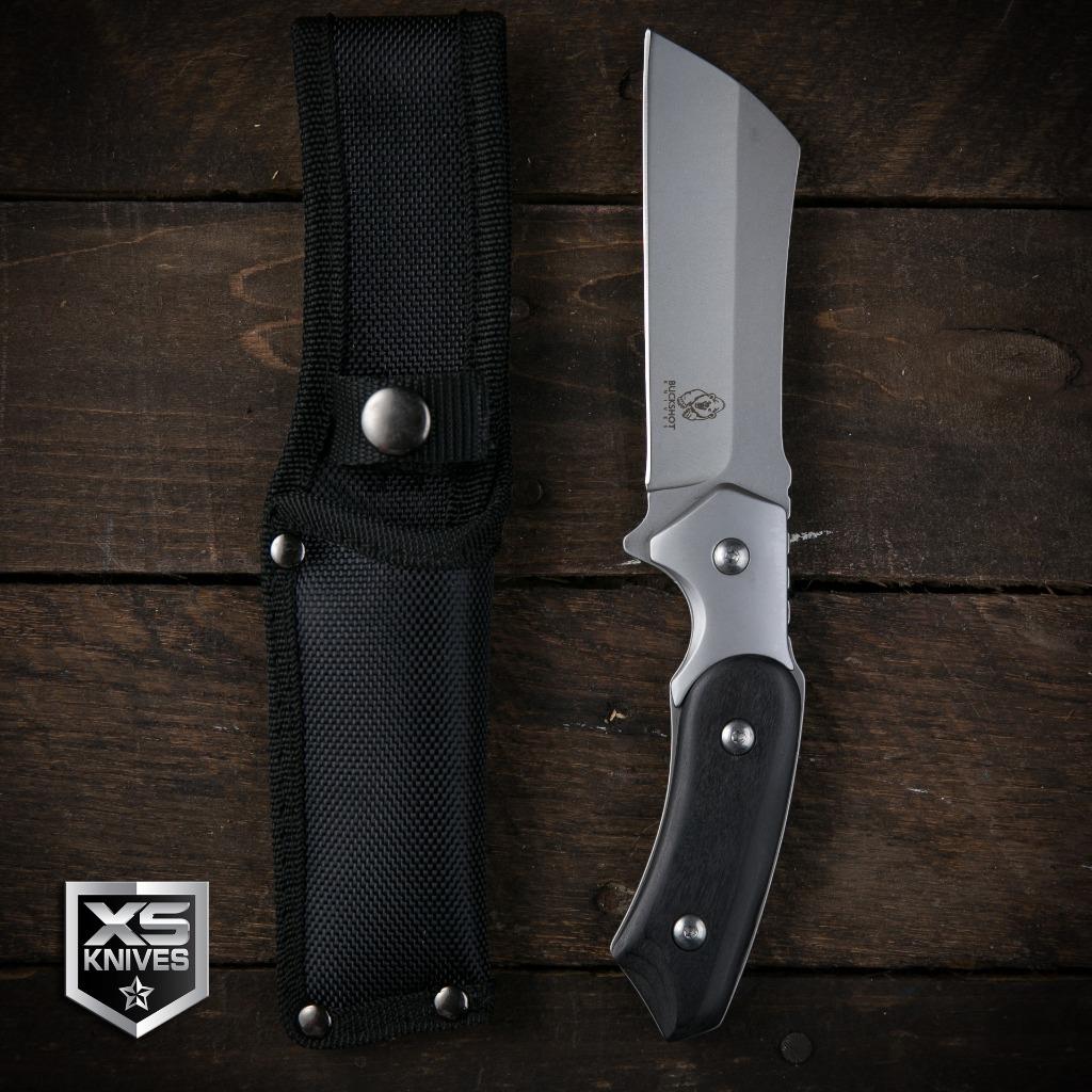 TACTICAL Combat CLEAVER Survival GRAY Hunting Fixed Blade FULL TANG Knife 8.75" eBay