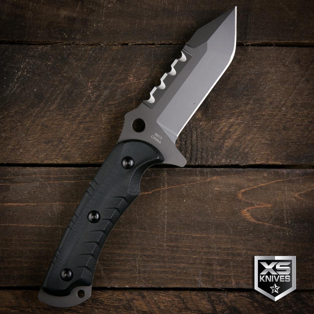 Combat TACTICAL TANTO Knife G10 Handle FULL TANG + QUICK RELEASE KYDEX