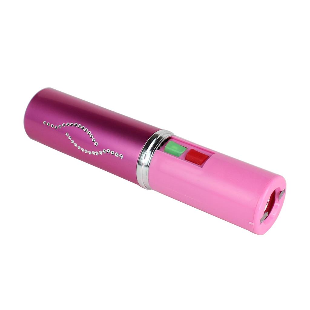 Defender Pink Lipstick Self Defense Stun Gun 3 Mil Volt Rechargeable