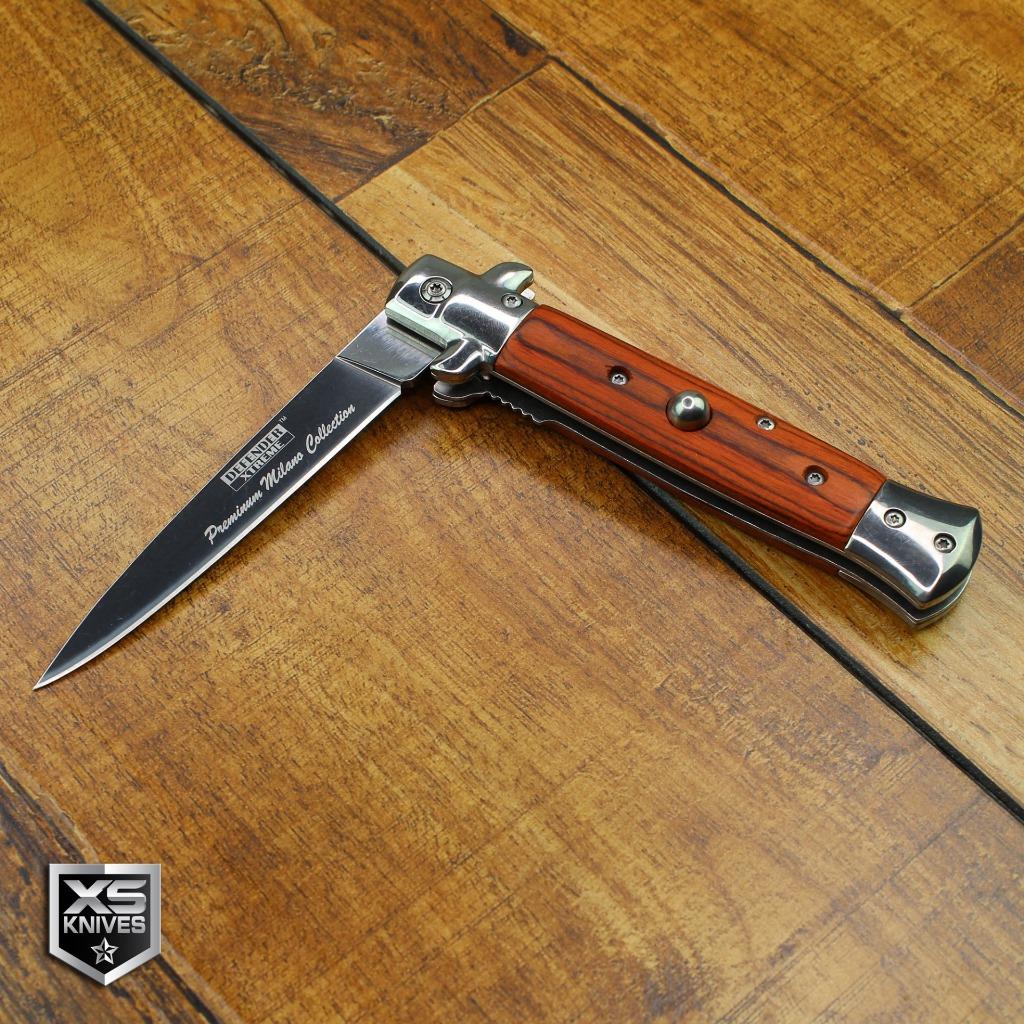 Tactical Stiletto Cuchillo De Bolsillo Plegable Asistido Por 9 Abierto Pakkawood Mango Electronic Dance Music Ebay