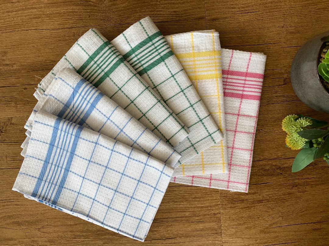 Kitchen Tea Towels Cotton Dish Cloths Bar Towels Multipurpose Cleaning 6 or  12pc