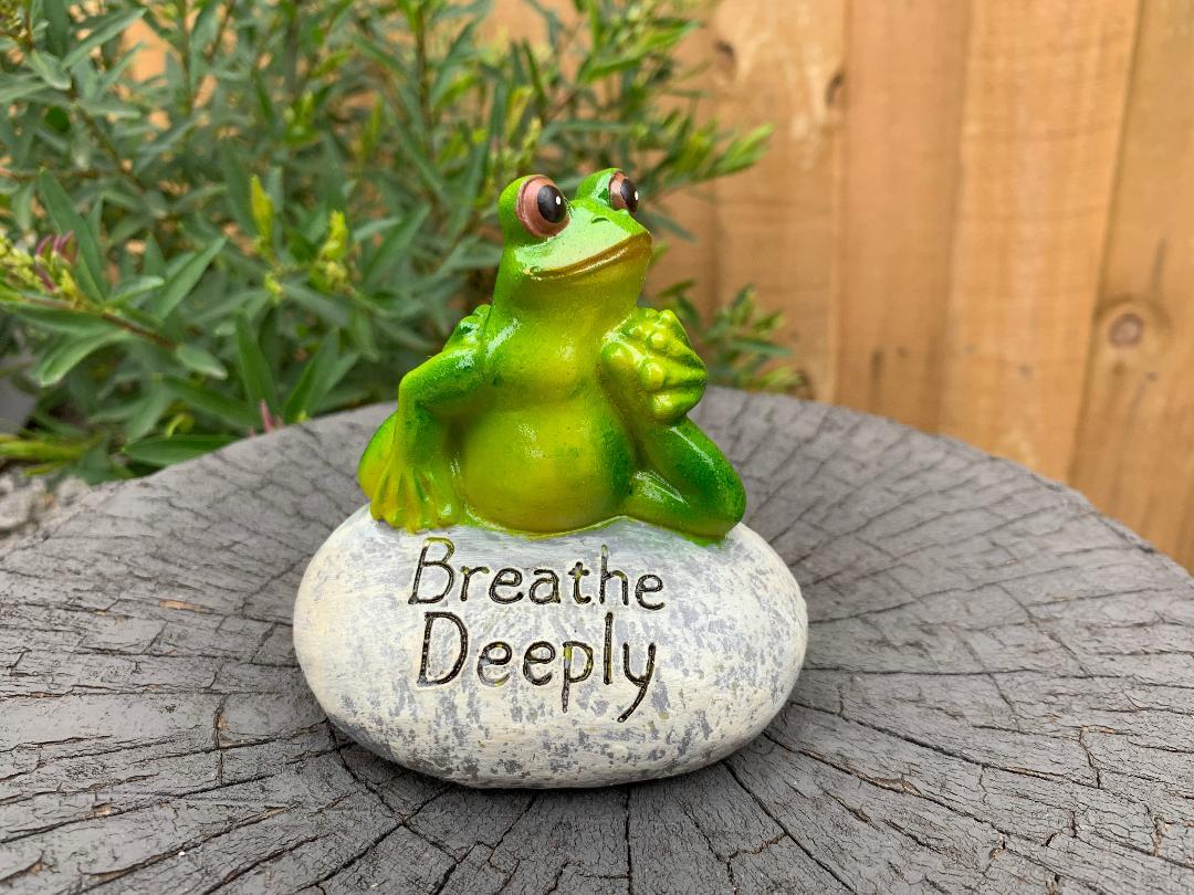Frogs Decorative Yoga Frog on Stone Figurines Funny Garden Home Décor Ornament - Picture 8 of 11