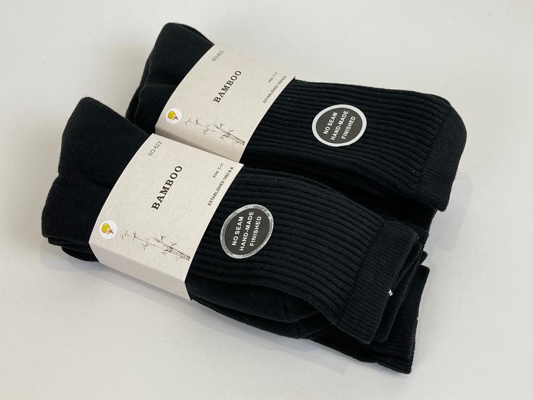 Bamboo Socks Crew Sock Business Work Men Women s7-11 Black White Pack of 6 pairs - Foto 11 di 12