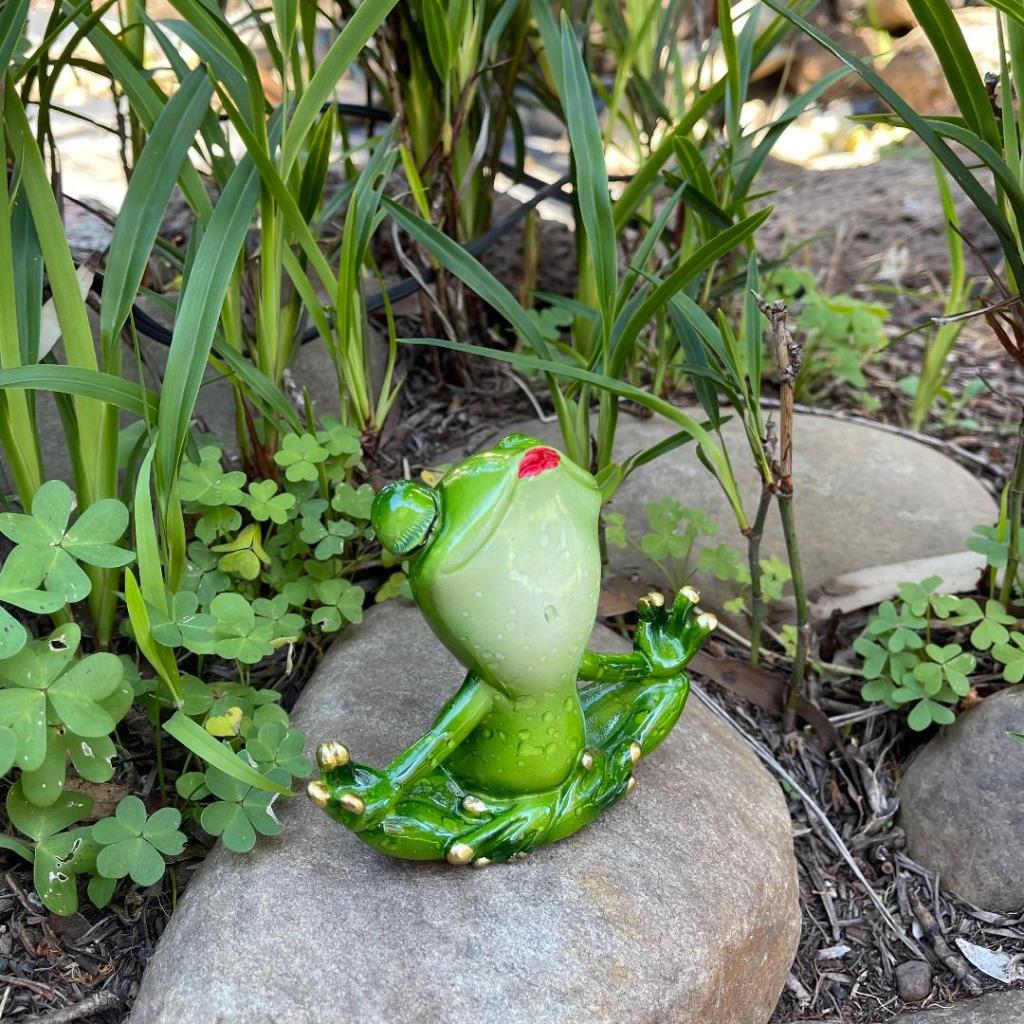 Yoga Frogs Frog Decorative Celebrity Figurines Funny Garden Home Décor Ornament - Picture 13 of 16