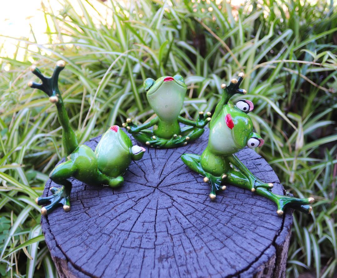 Yoga Frogs Frog Decorative Celebrity Figurines Funny Garden Home Décor Ornament - Picture 16 of 16