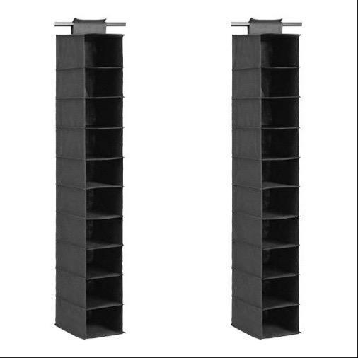 Hanging Wardrobe Organiser Closet Storage 10 Shelf Tier Layer Clothes Shoes Hats - Picture 10 of 10